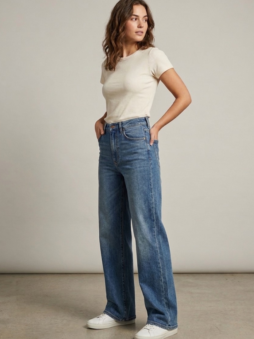 Special A Women’s Classic High-Rise Wide Leg Jeans Sz 26